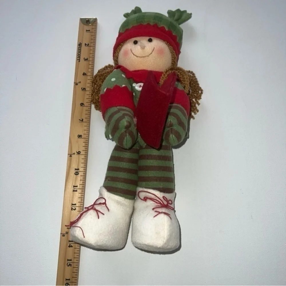 Avon Christmas Caroler Little Girl On Metal Doll Plush 🔥🔥 (G)